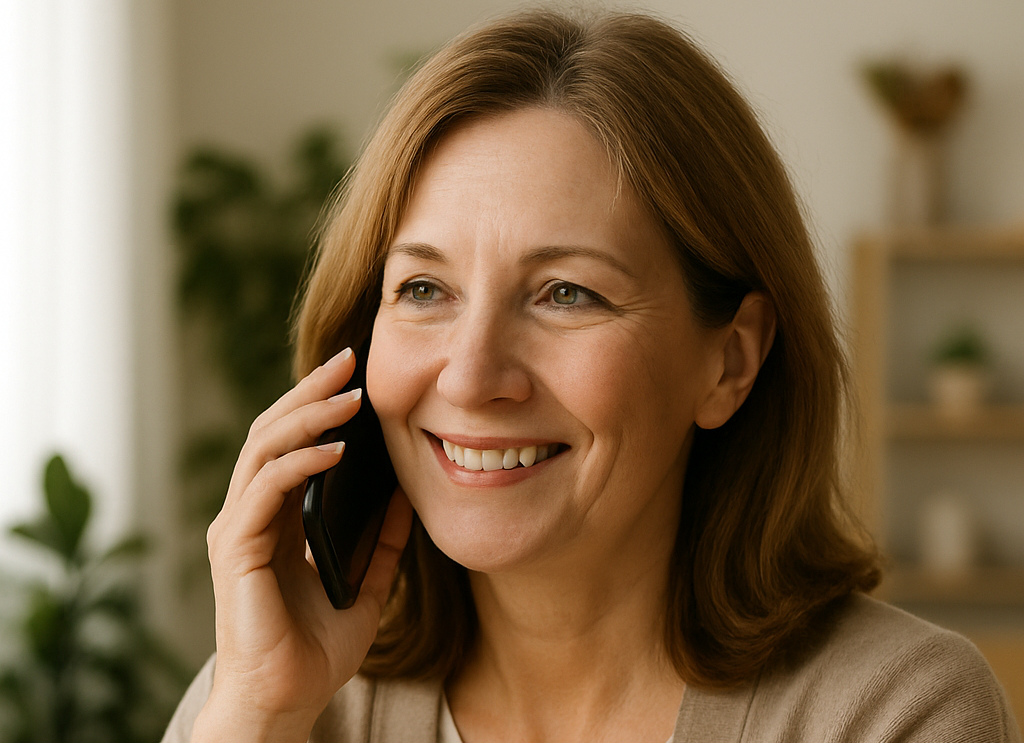 Woman talking on a smartphone